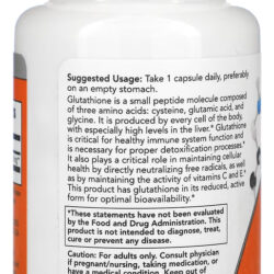 Glutathione Glutationa 250mg Now Foods 60cap Vegetarianas Sabor N/a