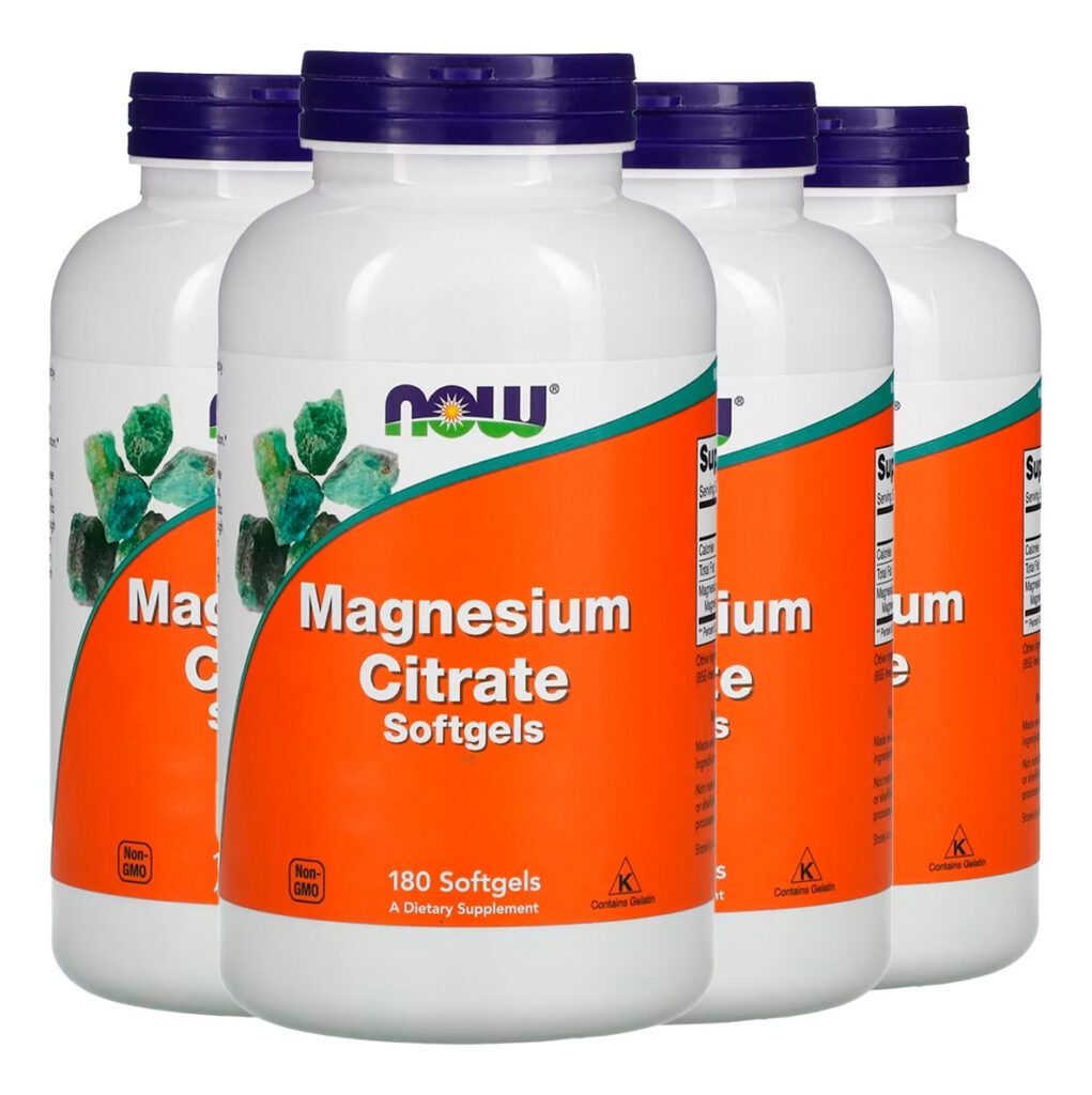 Citrato De Magnésio 180 Softgels Importado 4un Now Foods