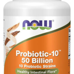50 Cápsulas De Probióticos Now Foods - 10 50 Bilhões De Flora Intestinal, Sabor Sem Sabor