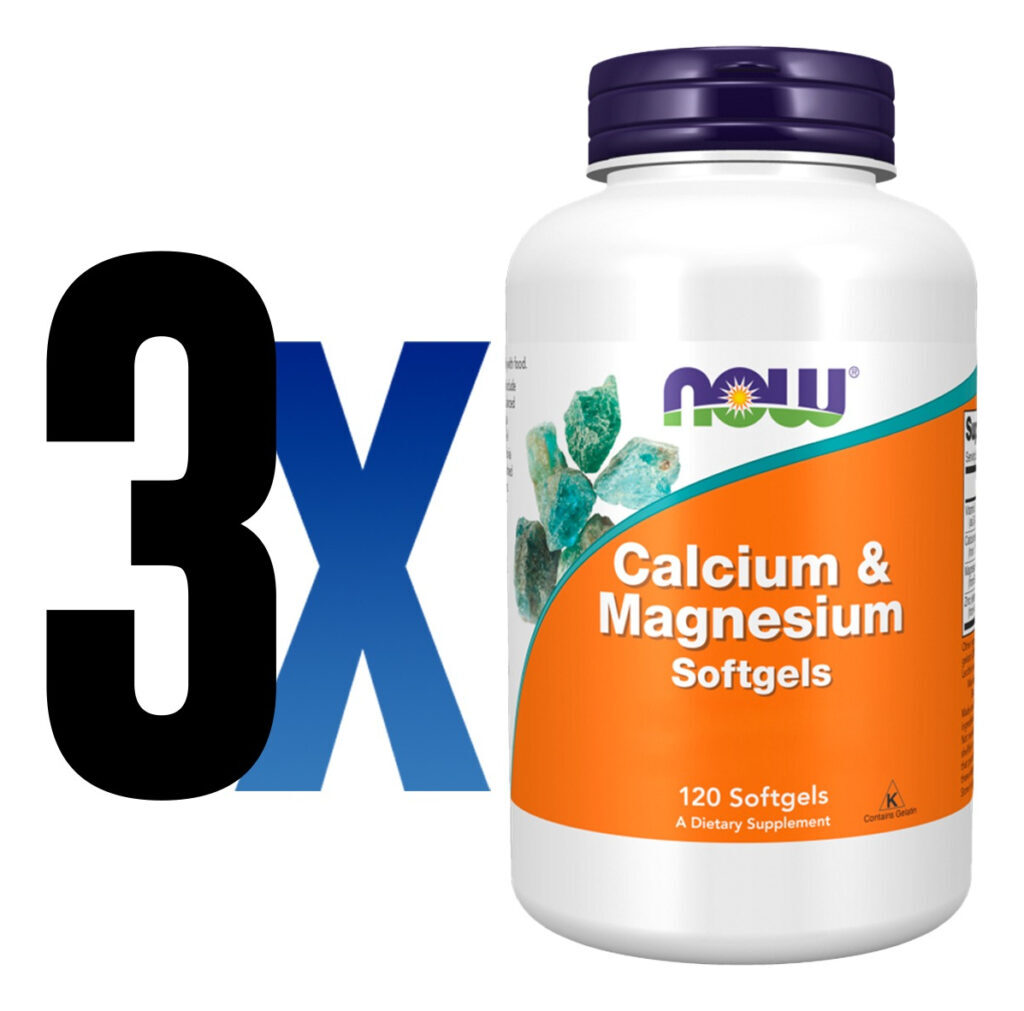 Cálcio E Magnésio Vit D3 Zinc 120sof Importado 3un Now Foods - Imagem 2