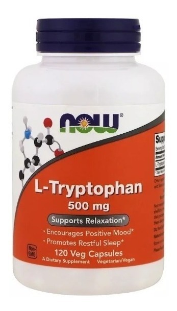 L Triptofano Tryptophan 500mg (120 Vcaps) Now Foods