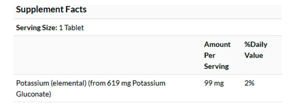 Gluconato De Potássio 99mg Now Foods 100 Tabs Importado - Imagem 4