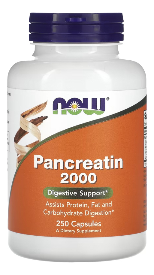 Pancreatina 200mg Now Foods 250veg Cáps Importado