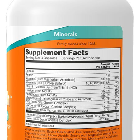 Bone Strength 120 Caps Importado 5un Now Foods - Imagem 3