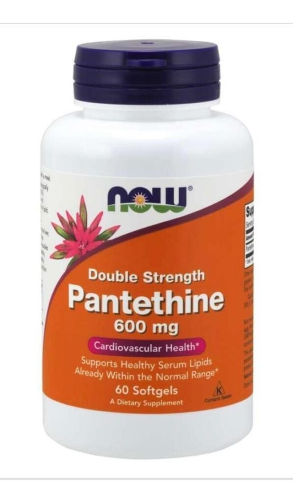 Pantethine (pantetina Força Dupla) 600 Mg 60 Softgels Now Sabor Sem Sabor