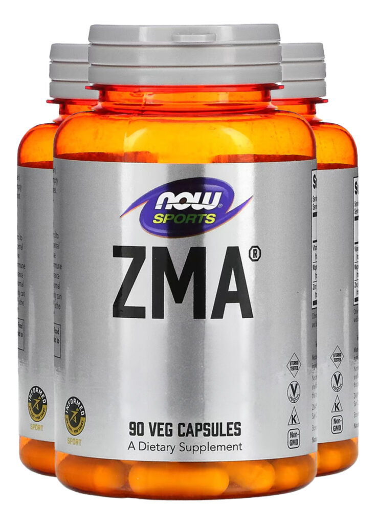 Zma Zinco Magnésio 800mg 90cáps Importado 3un Now Foods