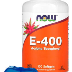 Vitamina E-400 268mg Now Foods 100 Softgels + Porta Cápsulas