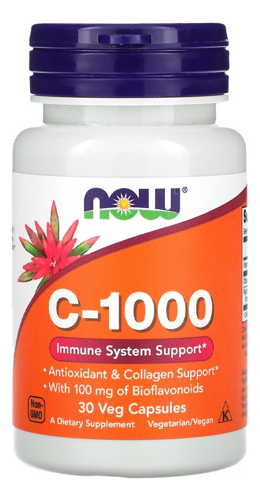 Vitamina C-1000 30 Veg Cápsulas Importado 4un Now Foods - Imagem 3