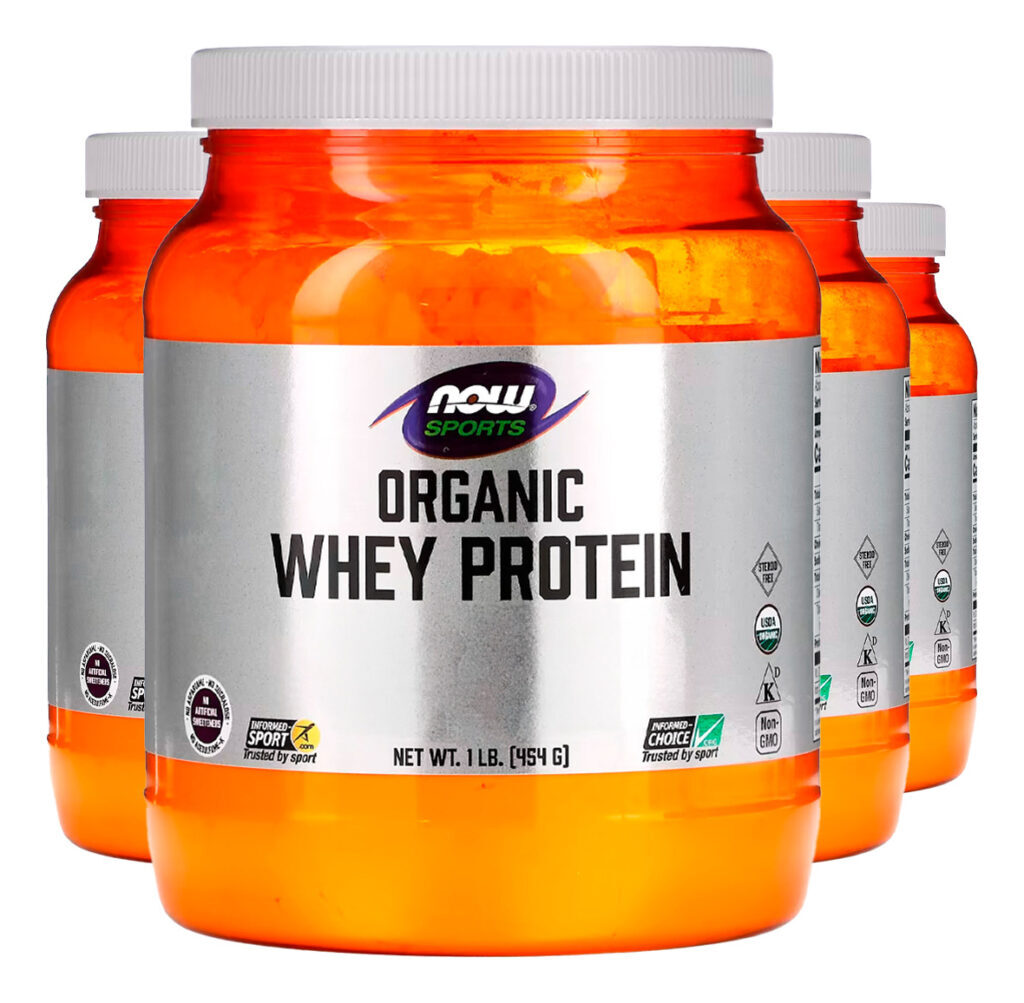 Whey Protein Now Foods Orgânico Sem Sabor 454g Importado 4un