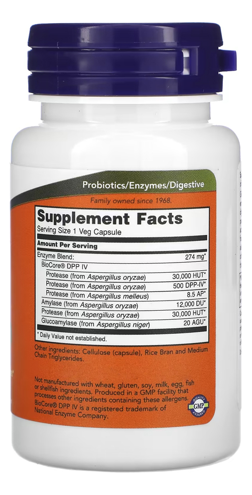Gluten Digest Enzimas Digestivas 60 Veg Nowfoods Importado - Imagem 3