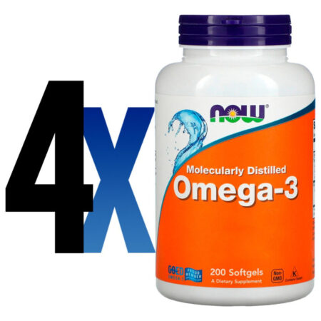 Ômega-3 Molecularmente Destilado 200soft 4un Now Foods - Imagem 2