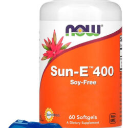 Vitamina E Sun-e 400 268mg Now Foods 60soft + Porta Cápsulas