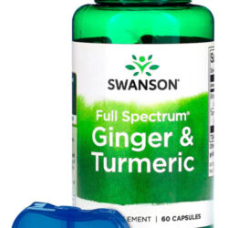 Gengibre Cúrcuma Swanson Fórmula 2em1 60caps +porta Cápsulas