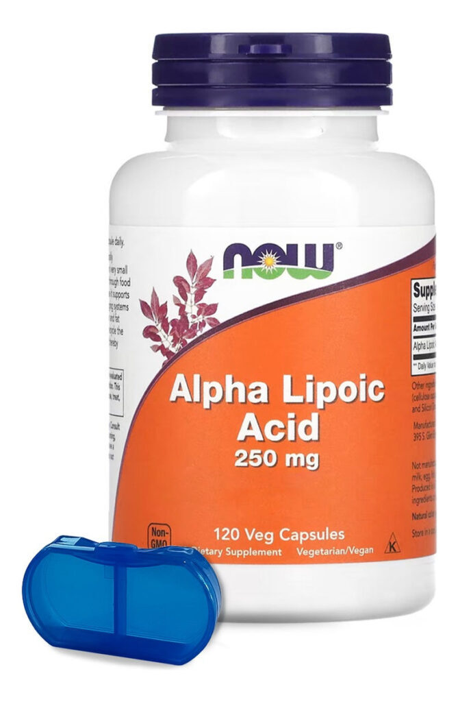 Ácido Alfa Lipóico 250mg Now Foods 120caps + Porta Cápsulas
