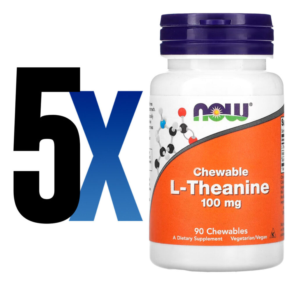 L-teanina 100mg Now Foods 90 Chebls Matigáveis Importado 5un - Imagem 2