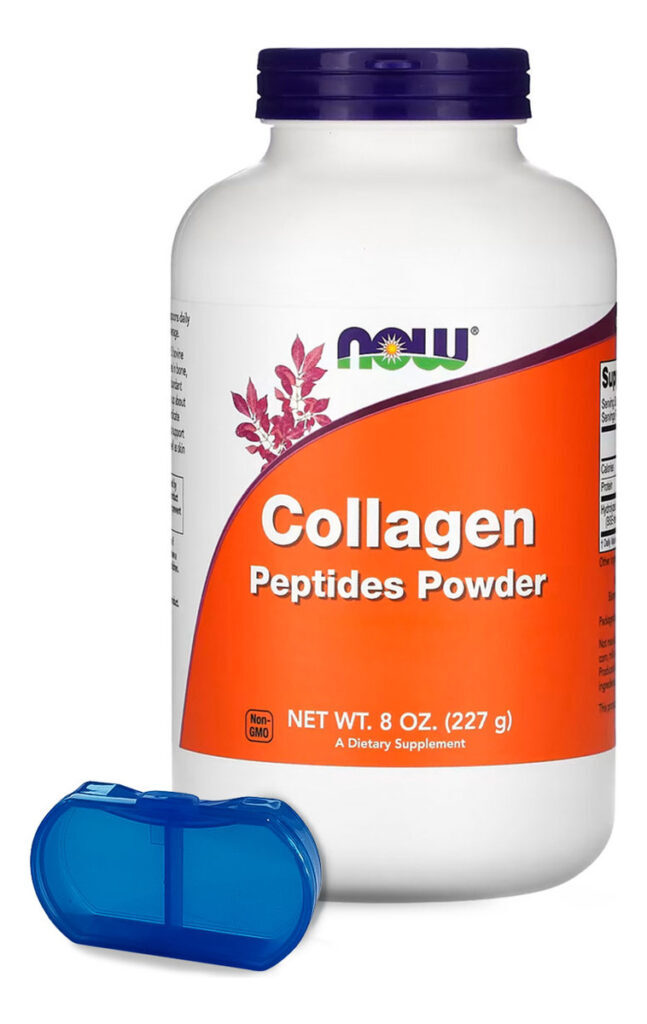 Peptídeos De Colágeno Em Pó Now Foods 227g + Porta Cápsulas