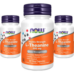 L-teanina 200mg Now Foods L-theanine 60 Veg Caps 3un