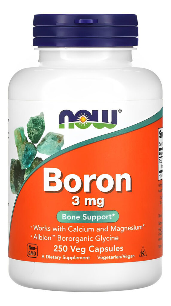 Boron 3mg Now Foods 250 Veg Caps Importado 3un - Imagem 5