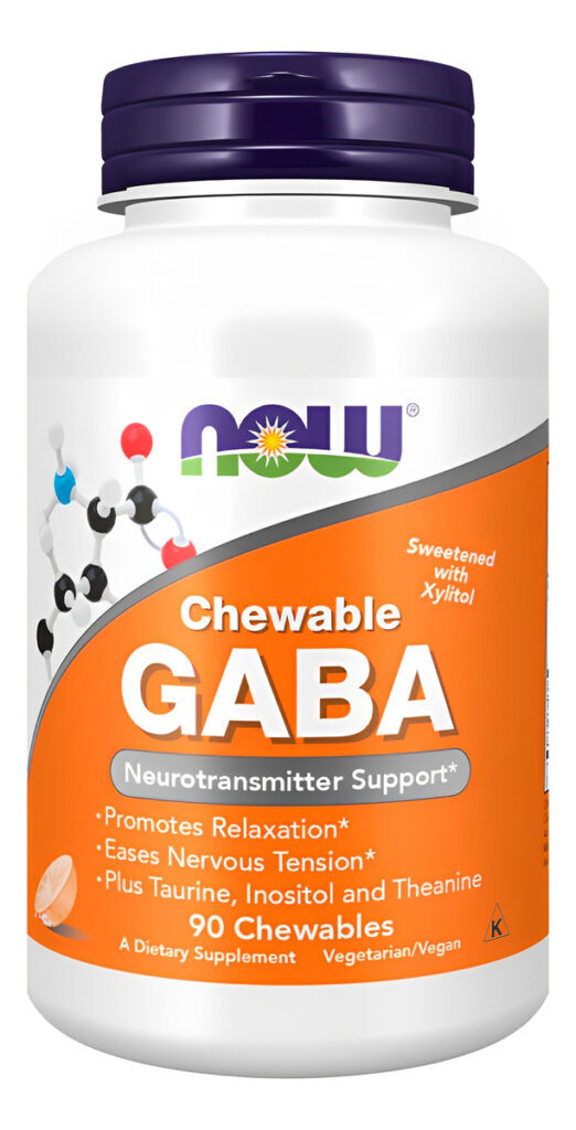 Gaba 250mg Now Foods 90 Chewables Mastigáveis Importado 3un - Imagem 5