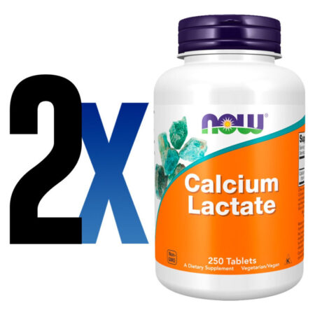 Cálcio Lactado 250 Tablets Importado 2un Now Foods - Imagem 2