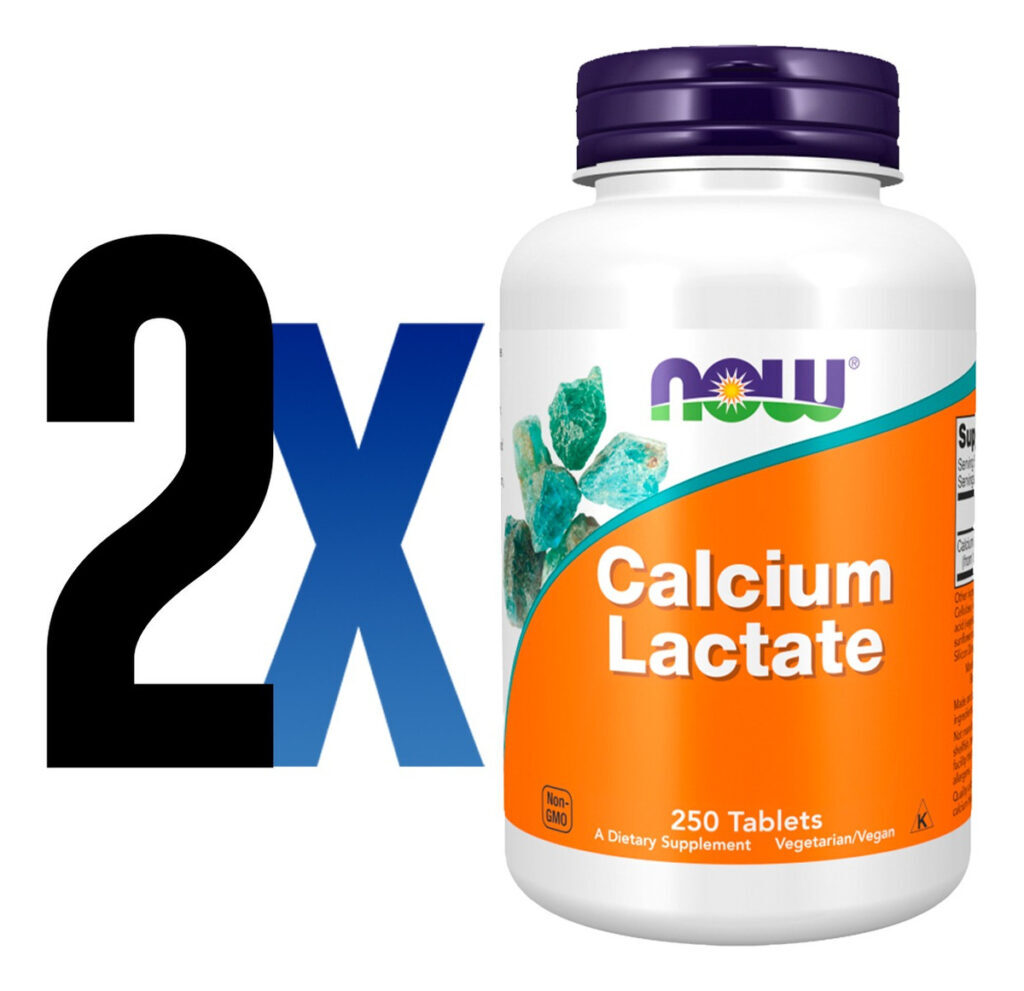 Cálcio Lactado 250 Tablets Importado 2un Now Foods - Imagem 2