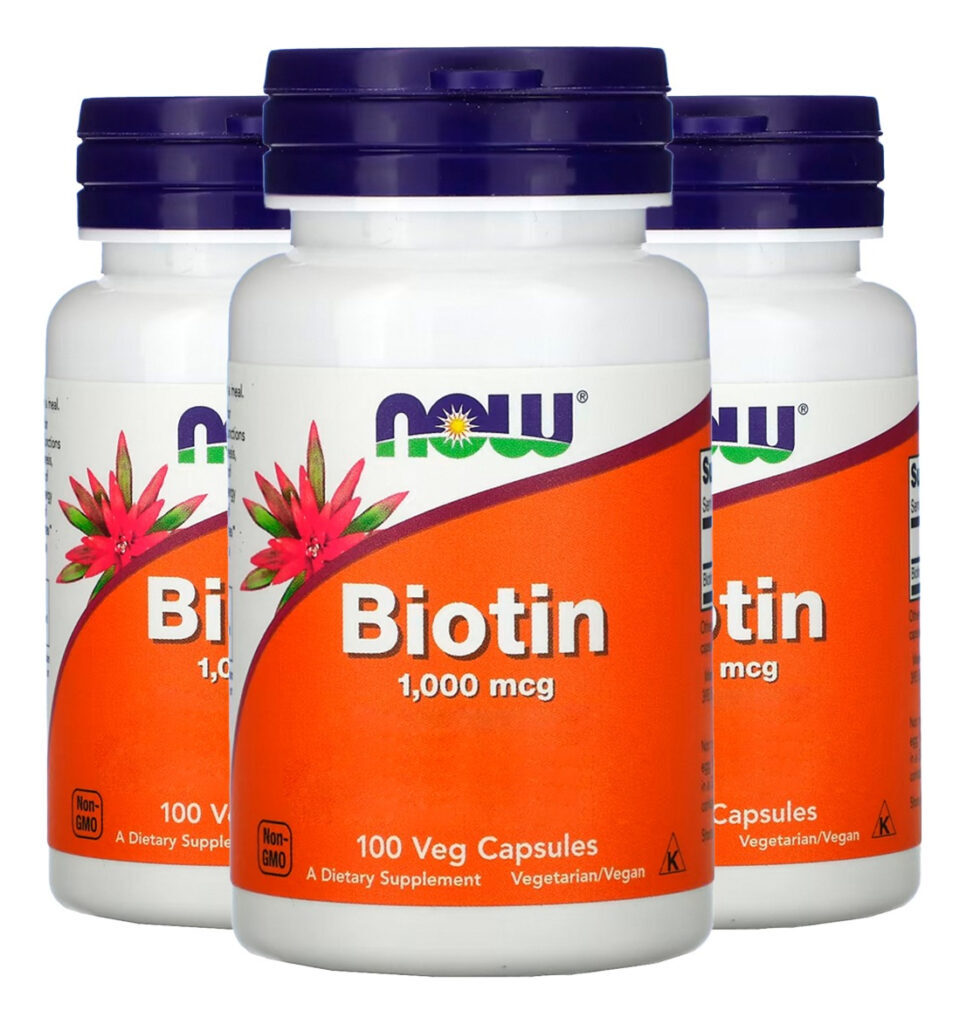 Biotina 1000mcg 100 Veg Cáps Importado 3un Now Foods