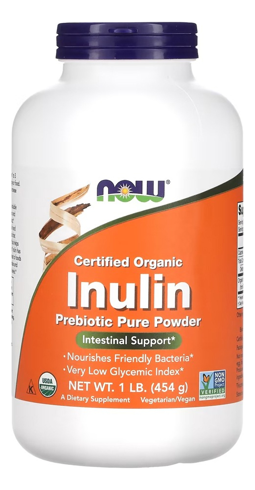 Inulina Orgânica Pó Now Foods 454g Puro Sabor N/a
