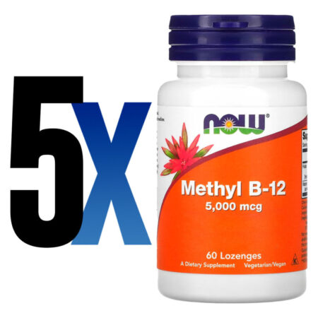 Metil B-12 5.000mcg Now Foods 60 Pastilhas Importado 5un - Imagem 2