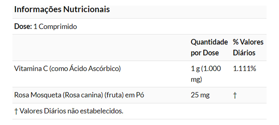 Vitamina C 1000mg+r. Mosqueta 250tab Importado 3un Now Foods - Imagem 5