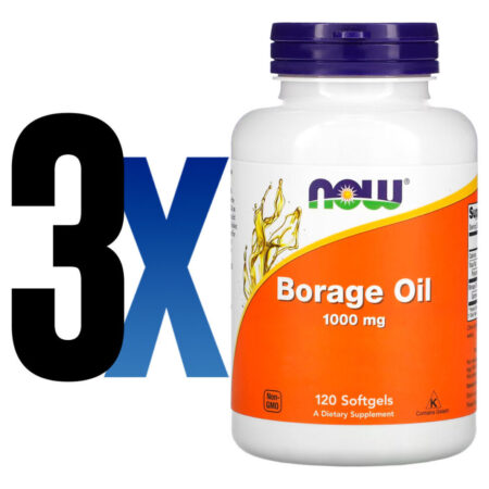 Óleo Borage 1000mg Now Foods Borragem 120soft Importado 3un - Imagem 2
