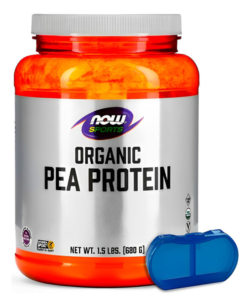 Proteína Ervilha Pó Now Foods 680g + Porta Cápsulas