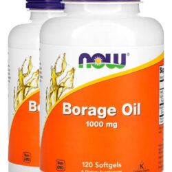 Óleo Borage 1000mg Borragem 120soft Importado 2un Now Foods