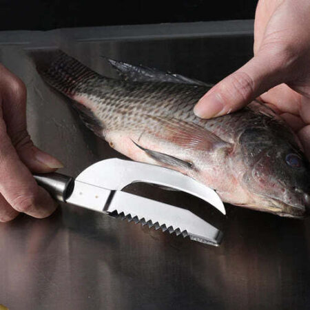 Faca Profissional Multifuncional em Aço Inox | Trata e Limpa Peixe - Imagem 5