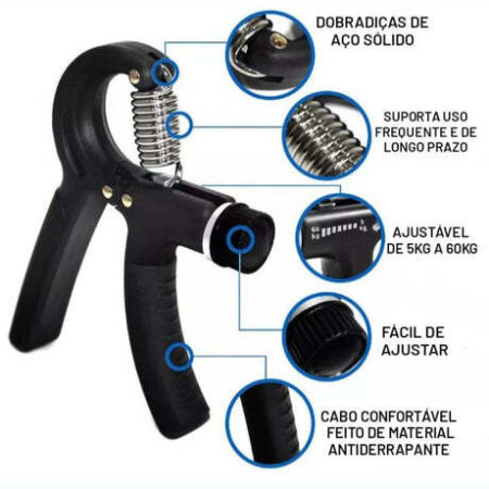 Hand Grip - Fortalecedor de Braços Resistente e Regulável - Imagem 3