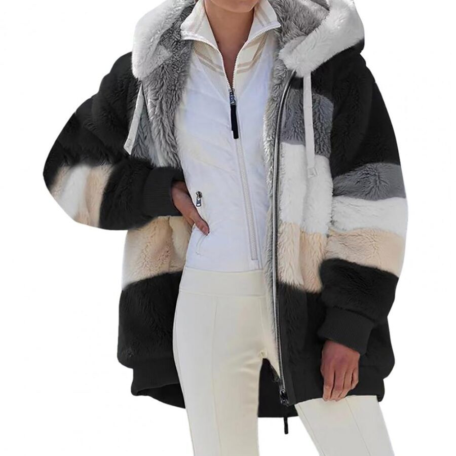 Jaqueta Feminina de Inverno Peluciada com Capuz Fnac - Imagem 8