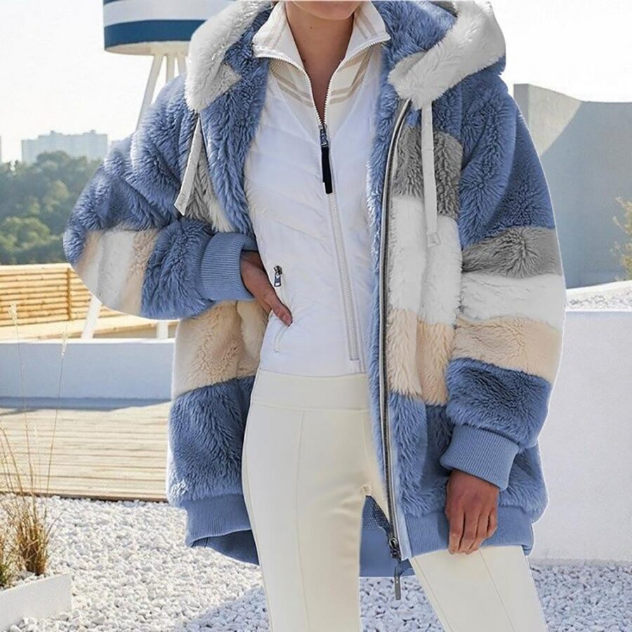 Jaqueta Feminina de Inverno Peluciada com Capuz Fnac - Imagem 6