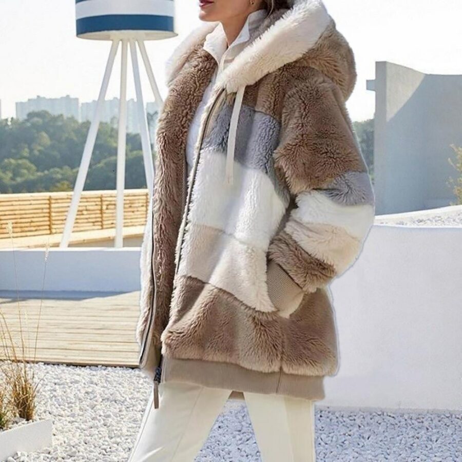 Jaqueta Feminina de Inverno Peluciada com Capuz Fnac - Imagem 4