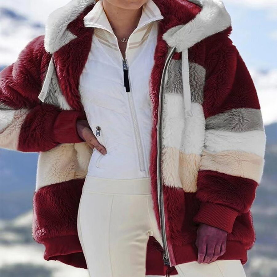 Jaqueta Feminina de Inverno Peluciada com Capuz Fnac - Imagem 3
