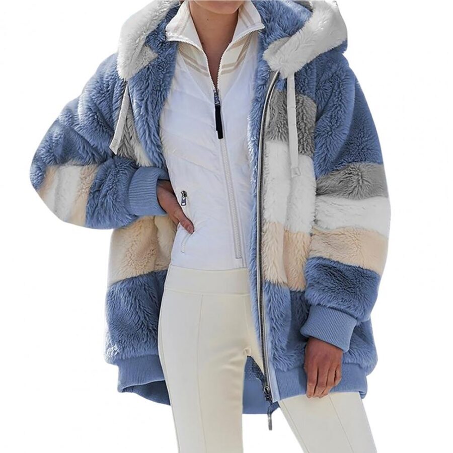 Jaqueta Feminina de Inverno Peluciada com Capuz Fnac