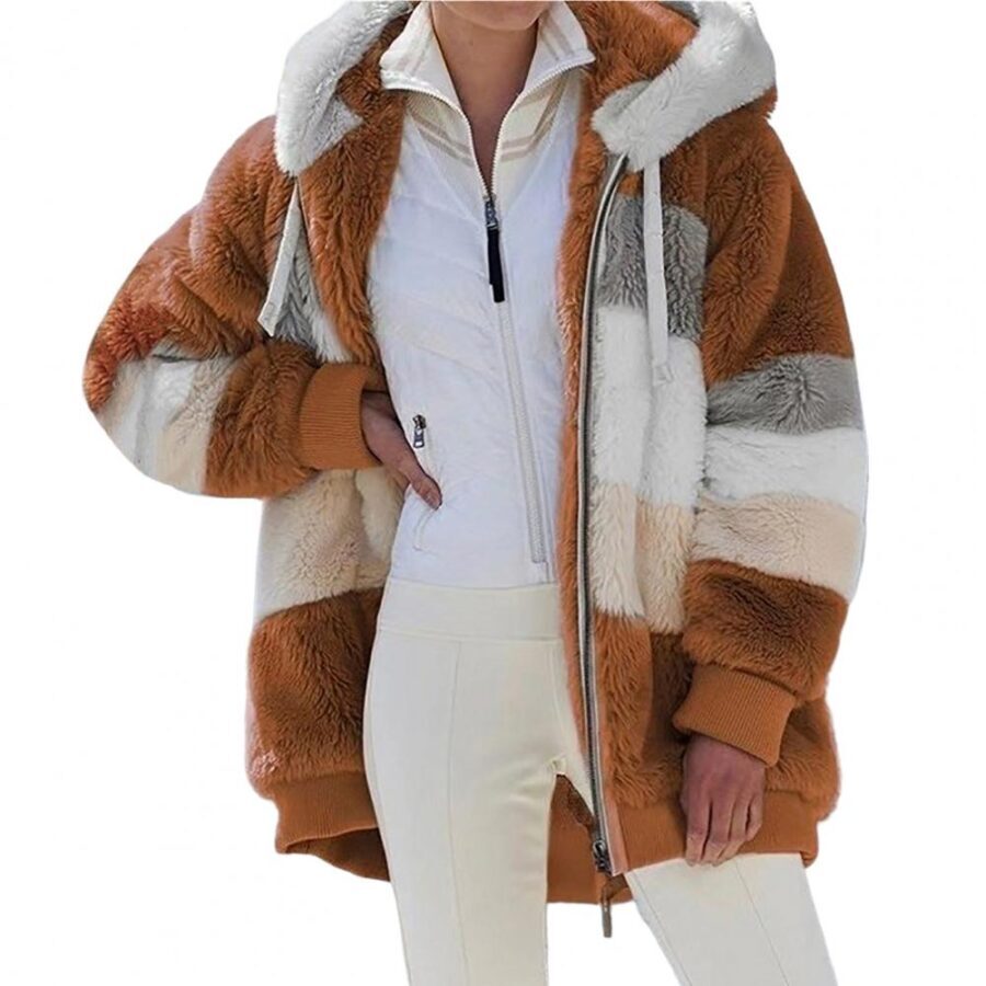 Jaqueta Feminina de Inverno Peluciada com Capuz Fnac - Imagem 7