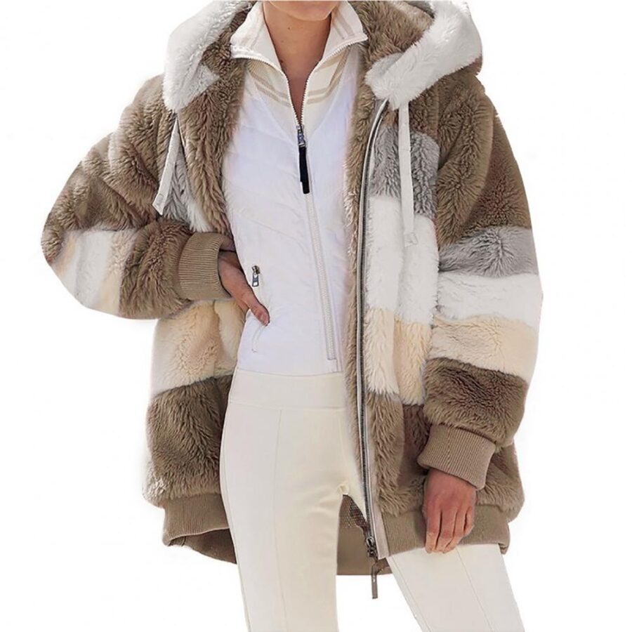 Jaqueta Feminina de Inverno Peluciada com Capuz Fnac - Imagem 9