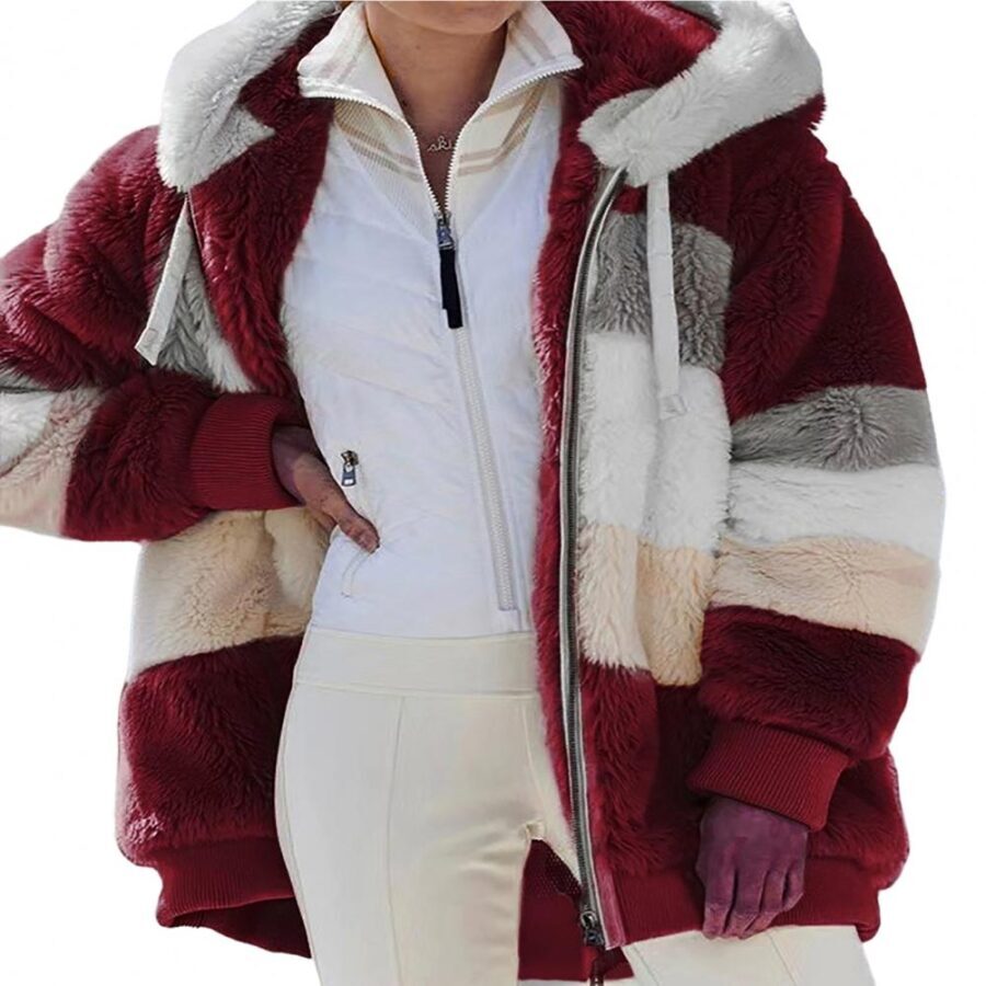 Jaqueta Feminina de Inverno Peluciada com Capuz Fnac - Imagem 10