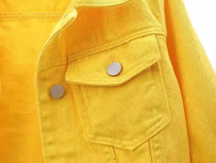 Jaqueta Jeans Feminina Curta Casual Fnac - Imagem 3