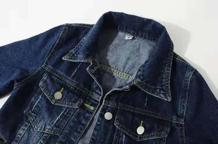 Jaqueta Jeans Feminina Curta Casual Fnac - Imagem 4