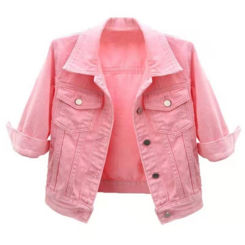 Jaqueta Jeans Feminina Curta Casual Fnac
