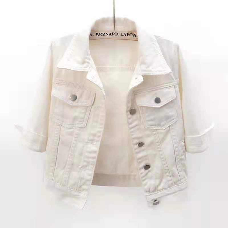 Jaqueta Jeans Feminina Curta Casual Fnac - Imagem 8