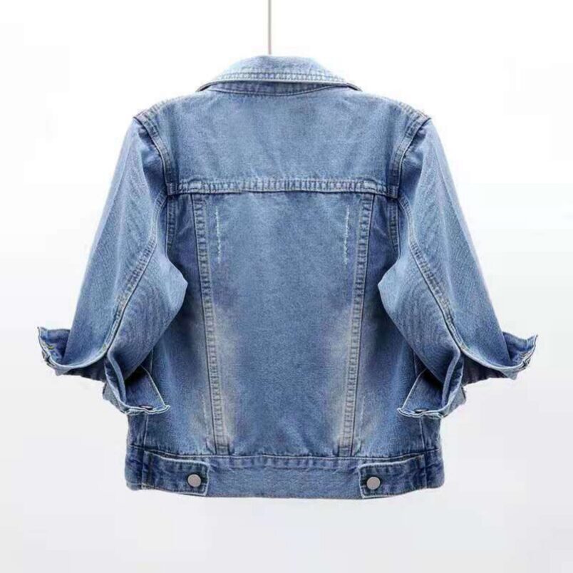 Jaqueta Jeans Feminina Curta Casual Fnac - Imagem 12