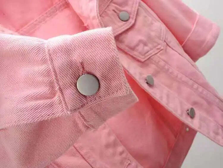 Jaqueta Jeans Feminina Curta Casual Fnac - Imagem 5