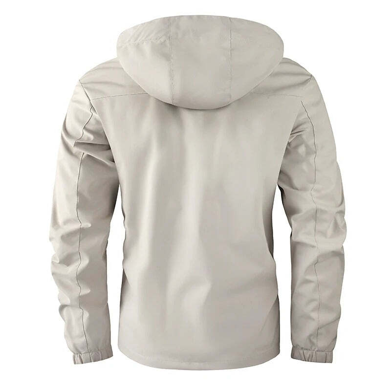 Jaqueta Masculina Impermeável com Capuz Plus Size - Imagem 5