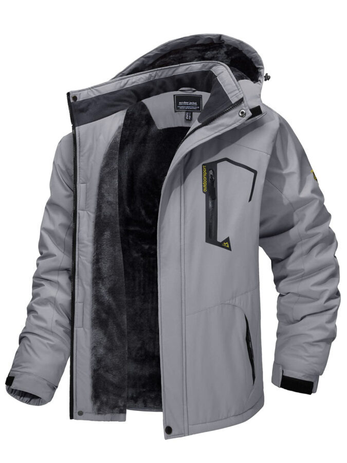 Jaqueta Masculina de Inverno Pelúciada Impermeável Fnac